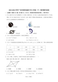 2023-2024学年深圳市高级中学八年级下册期末数学试卷及答案