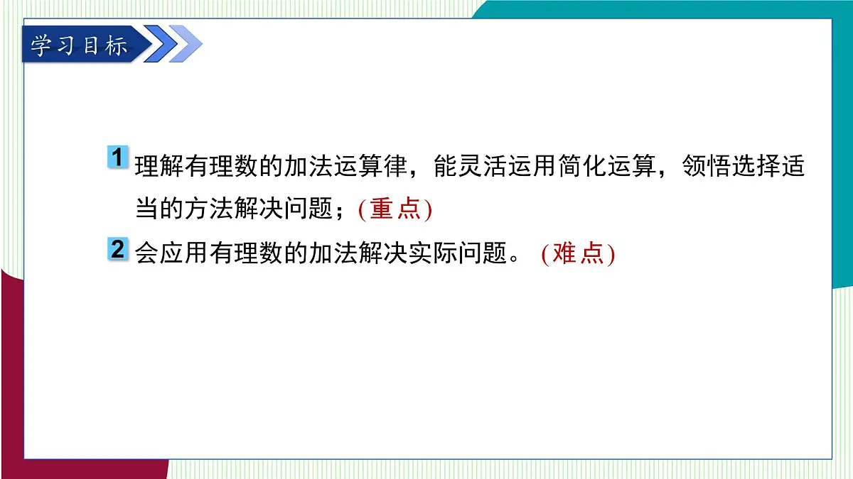 青岛版数学2024七年级上册 2.1 有理数的加法与减法(第2课时) PPT课件第3页