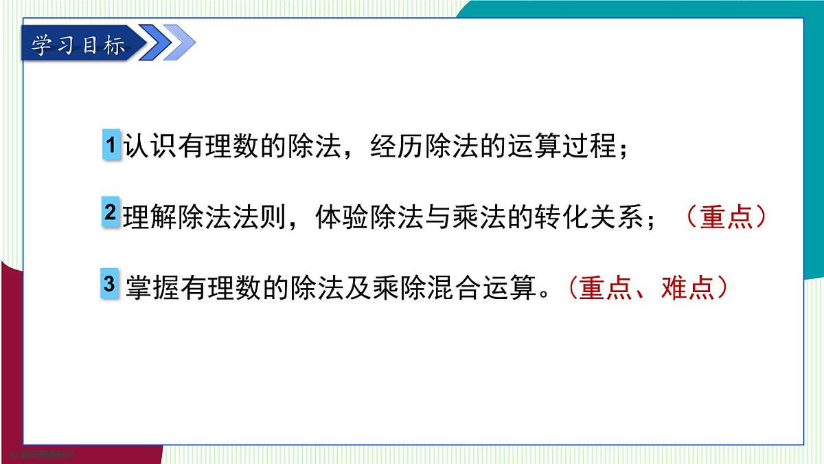 青岛版数学2024七年级上册 2.2有理数的乘法与除法-第3课时 有理数的除法 PPT课件第3页