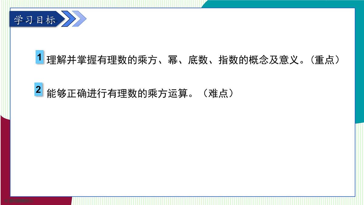 青岛版数学2024七年级上册 2.3 有理数的乘方-第1课时 有理数的乘方乘方及其运算 PPT课件第3页