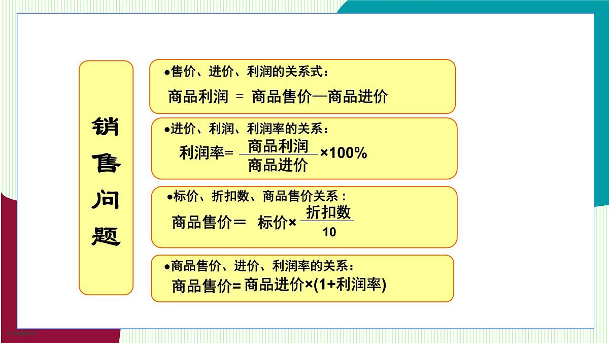 青岛版数学2024七年级上册 5.4 第4课时 销售问题与储蓄问题 PPT课件第6页