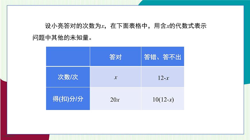 青島版數(shù)學(xué)2024七年級上冊  5.4  第1課時(shí) 和差倍分、積分與配套問題 PPT課件第5頁
