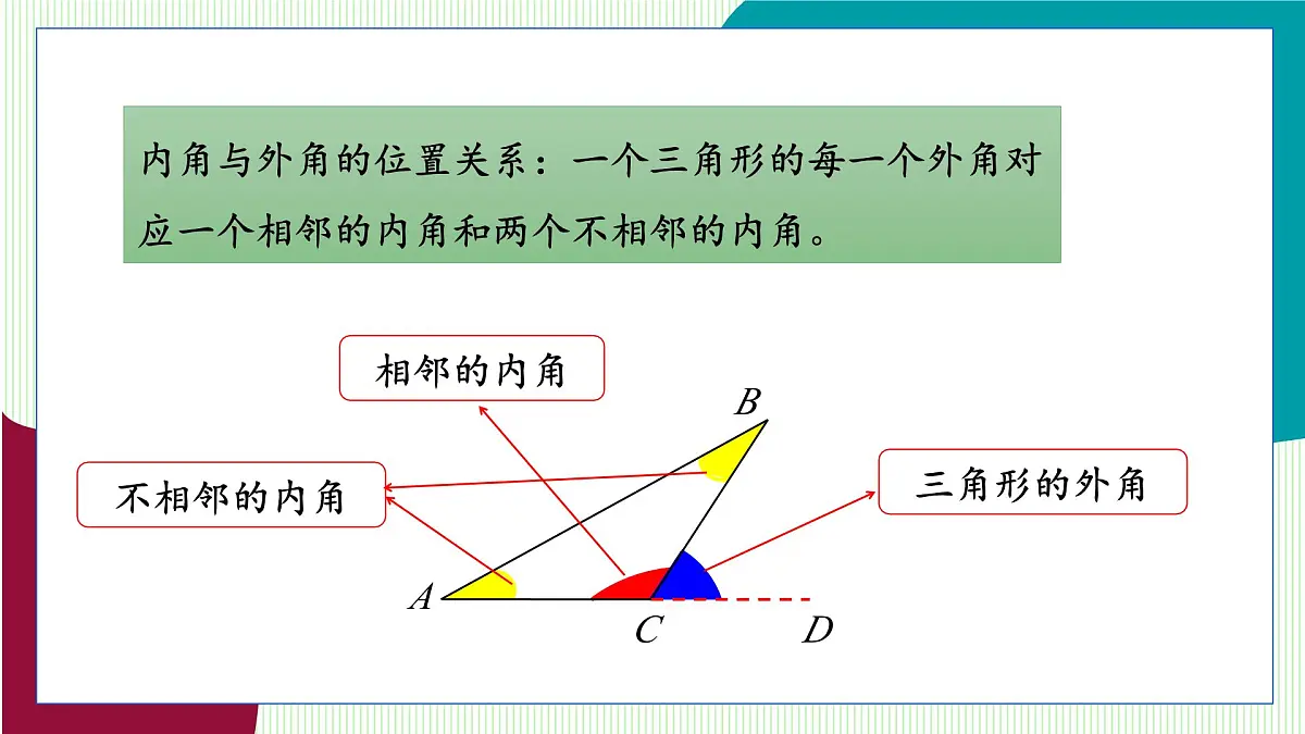 青岛版数学2024七年级下册 12.1 三角形(第3课时 三角形的外角) PPT课件第7页
