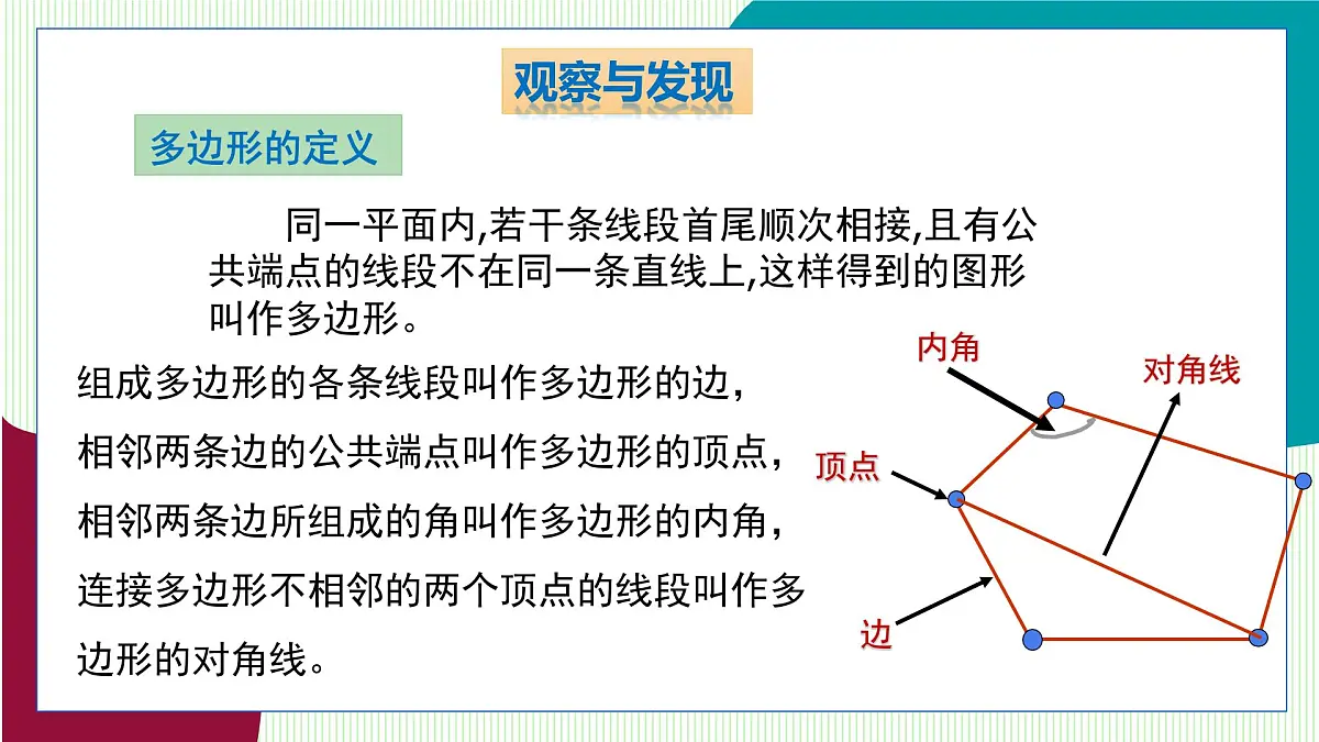 青岛版数学2024七年级下册 12.2 多边形(第1课时 多边形的内角和 ) PPT课件第5页