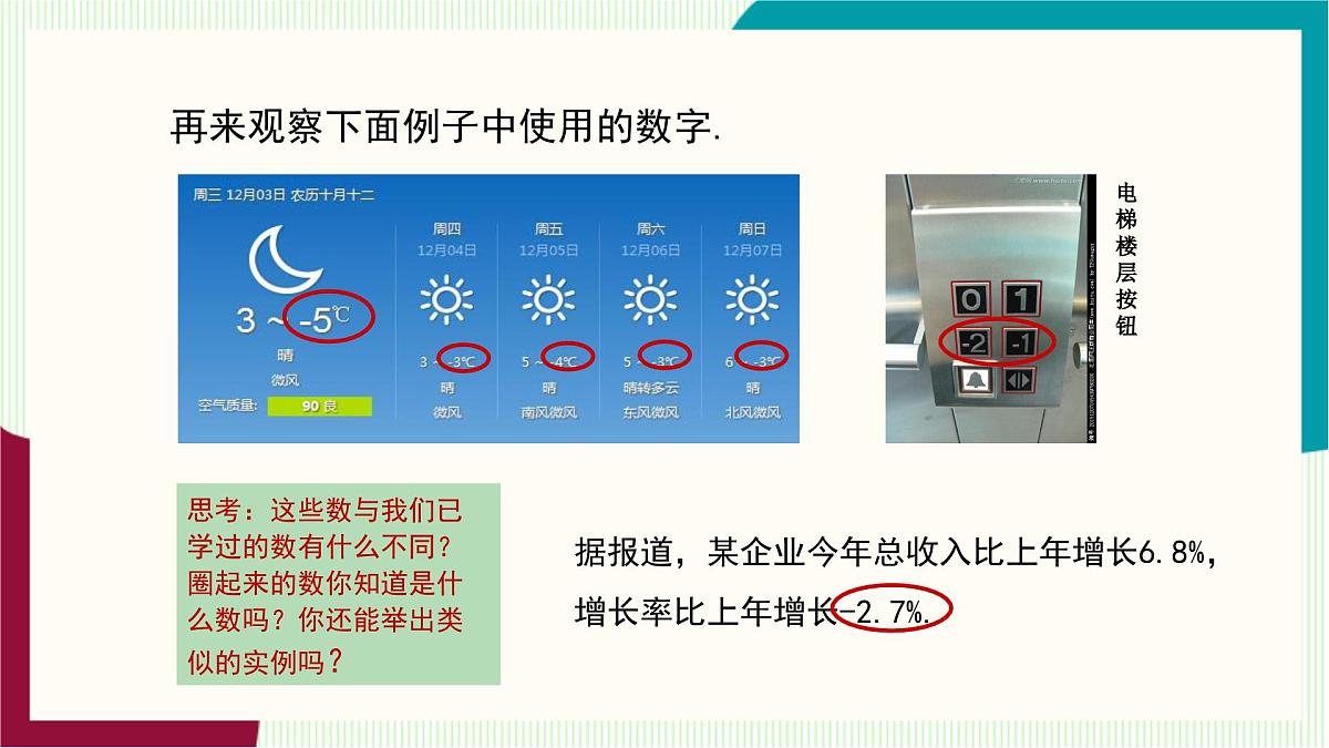 湘教版数学2024七年级上册 1.1认识负数(第1课时 负数和具有相反意义的量) PPT课件第5页