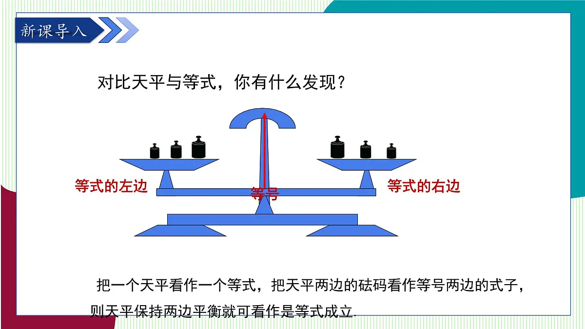 湘教版数学2024七年级上册 教学课件:七上·湘教·3.2 等式的基本性质(第1课时) PPT课件第4页