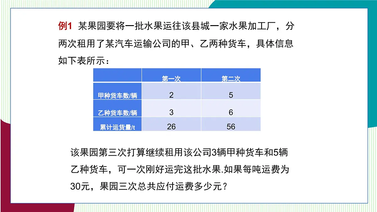 湘教版数学2024七年级上册 3.7 二元一次方程组的应用 第2课时 PPT课件第7页