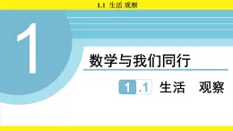 蘇科版（2024）數(shù)學(xué)七年級上冊 1.1 生活 觀察（課件）
