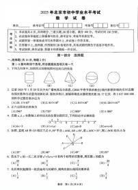 2025年北京市初中学业水平考试数学试卷（黑）（中考模拟）