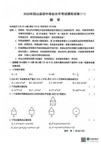 2025年广东省清远市阳山县中考一模数学试卷（中考模拟）