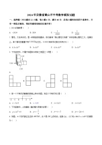 2024年安徽省黄山市中考数学模拟试题