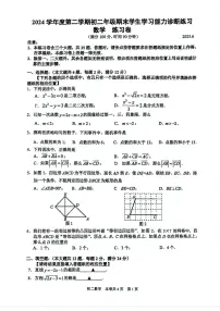 _上海虹口区2024—2025学年下学期八年级期末学生学习能力诊断练习 数学