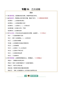 专题06  二次函数（5大模块知识梳理+9大考点+5大易错点）讲义（含答案）-2025年中考数学三轮冲刺复习试题