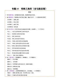 专题09特殊三角形(含勾股定理)(4大模块知识梳理+11个考点+5个重难点+3个易错点)讲义(含答案)-2025年中考数学三轮冲刺复习试题