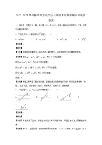 2023-2024学年陕西西安经开区七年级下册数学期中试卷及答案
