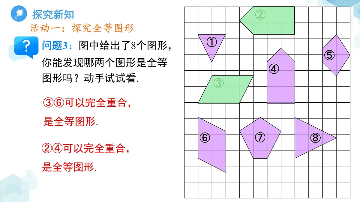 9.5图形的全等 课件 数学华东师大版(2024)七年级下册第九章第7页