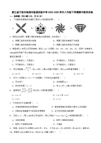 浙江省宁波市慈溪市慈溪实验中学2024-2025学年八年级下学期期中数学试卷