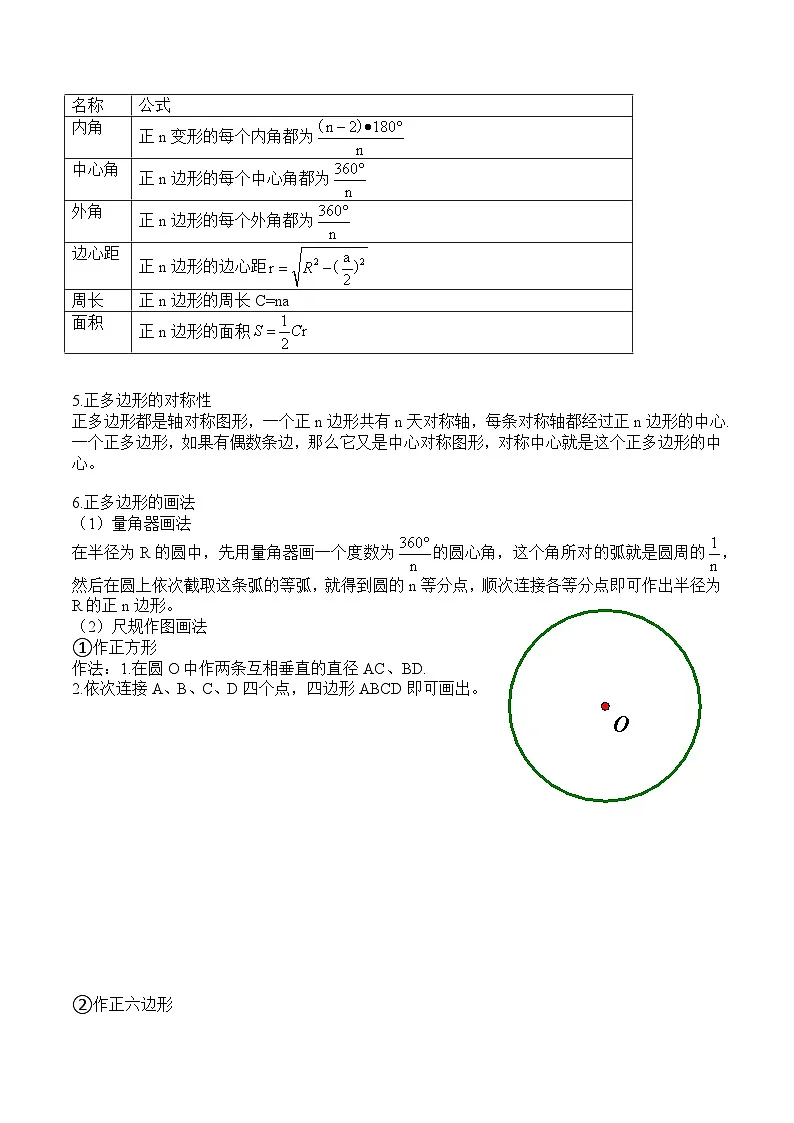 苏科版2025年新九年级数学暑假衔接讲义第2部分-预习篇-第12讲正多边形与圆(学生版)第2页