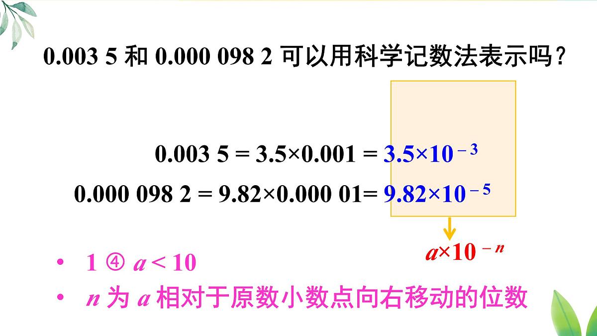 18.4.2 用科学记数法表示绝对值小于1的数(课件)2025-2026学年人教版八年级数学上册第7页