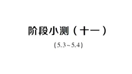 初中數(shù)學(xué)新湘教版八年級上冊第5章階段小測（十一）（5.3~5.4）作業(yè)課件（2025秋）