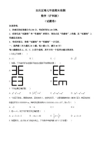 安徽省安庆市2023-2024学年七年级下学期期末数学试题