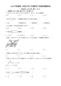 安徽省宿城第一初级中学2023-2024学年八年级下学期期末数学模拟试题
