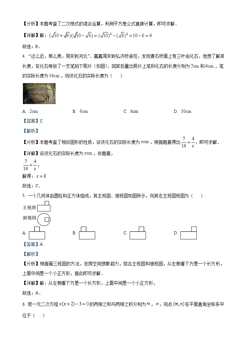 2025年河北省中考真題數(shù)學(xué)試題（解析版）第2頁