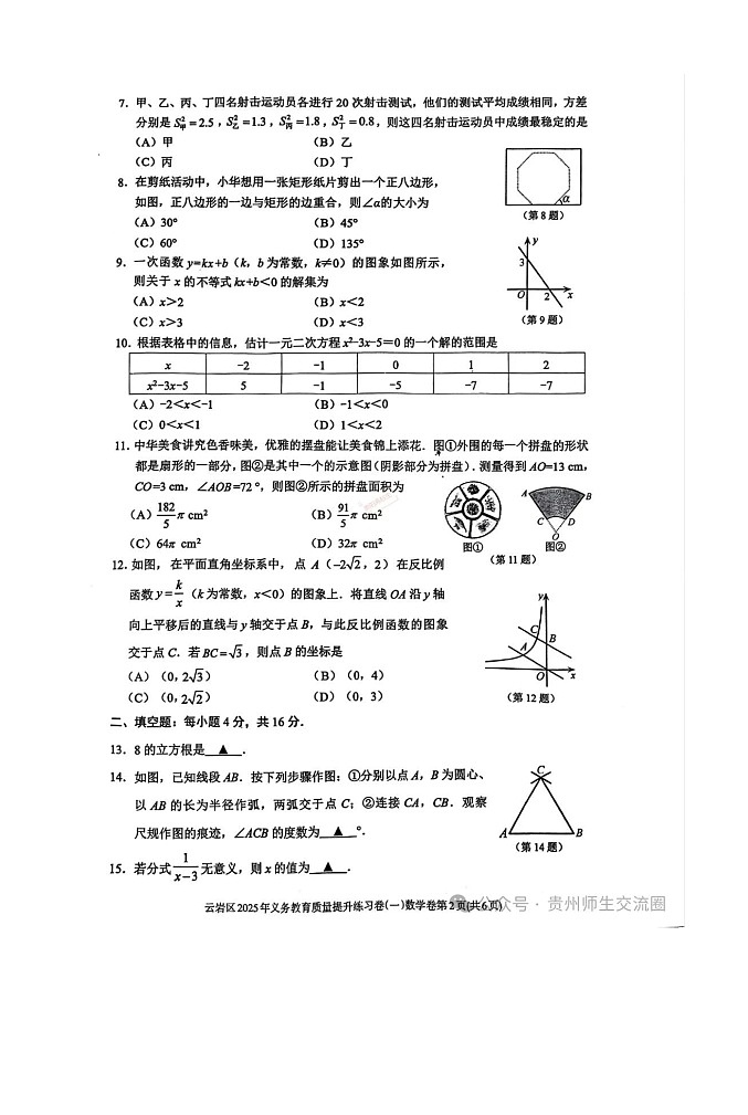 2025贵州云岩区二模第2页