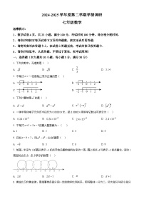 安徽省合肥市第五十中学2024-2025学年下学期七年级数学期中试卷