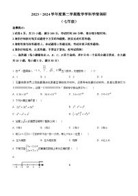 安徽省合肥市五十中天鹅湖校区2023-2024学年七年级下学期期中数学试题