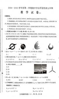 河北省石家庄市赵县2024-2025学年九年级上学期11月期中考试数学试题