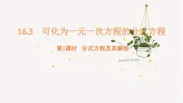 16.3 可化為一元一次方程的分式方程 第1課時(shí) （教學(xué)課件）-初中數(shù)學(xué)華東師大版八年級(jí)下冊(cè)