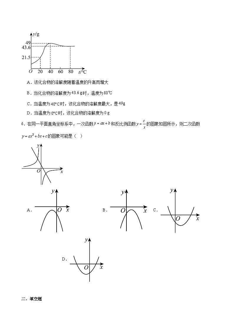 江西省九江市修水县2025届九年级下学期中考二模数学试卷(含解析)第2页