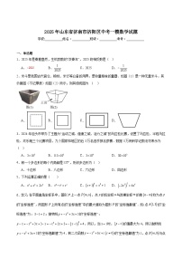 山东省济南市济阳区2025届九年级下学期中考一模数学试卷(含解析)