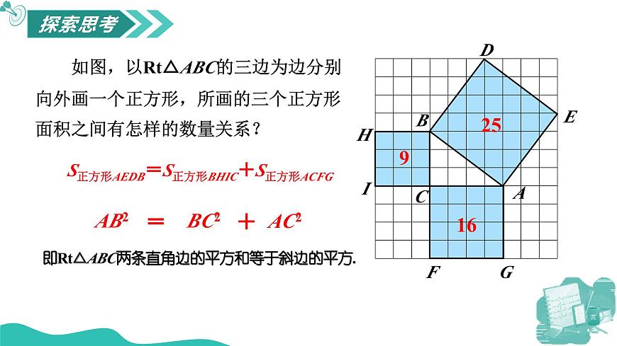 新華師大版初中數(shù)學八年級上冊 13.1.1 直角三角形三邊關(guān)系 課件第8頁