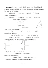 江苏省泰州市兴化市2024-2025学年七年级上学期期末考试数学试卷(含解析)