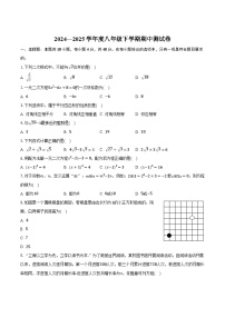 安徽省安庆市岳西县部分片区学校2024-2025学年八年级下学期5月期中考试数学试卷(含答案)