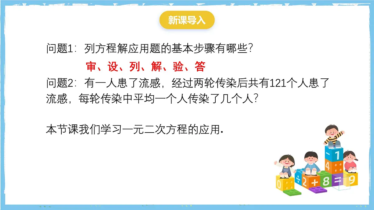 人教版数学九上 21.3.1《用一元二次方程解决传播问题》课件第3页