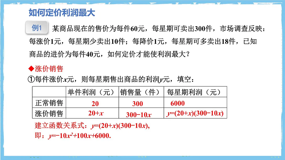 人教版数学九上 22.3.2《二次函数与商品利润》课件第7页