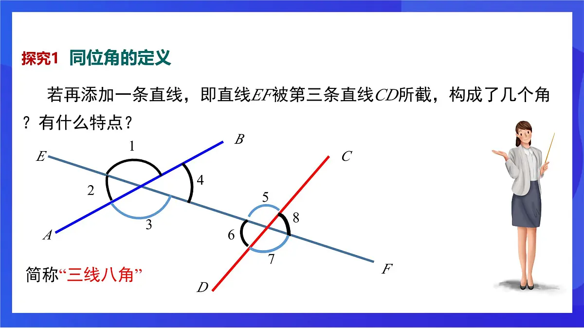 沪教版(五四制)(2024)数学七下课件_沪教版(五四制数学)七年级下册16.2.2《平行的判定与性质时同位角相等两直线平行》第一课(同步课件)第6页