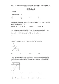 2024–2025学年江西省抚州市临川区期中联考七年级下学期4月期中数学试题[附答案]