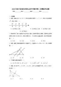 2025年四川省南充市营山县中考数学第二次模拟考试题（附答案解析）