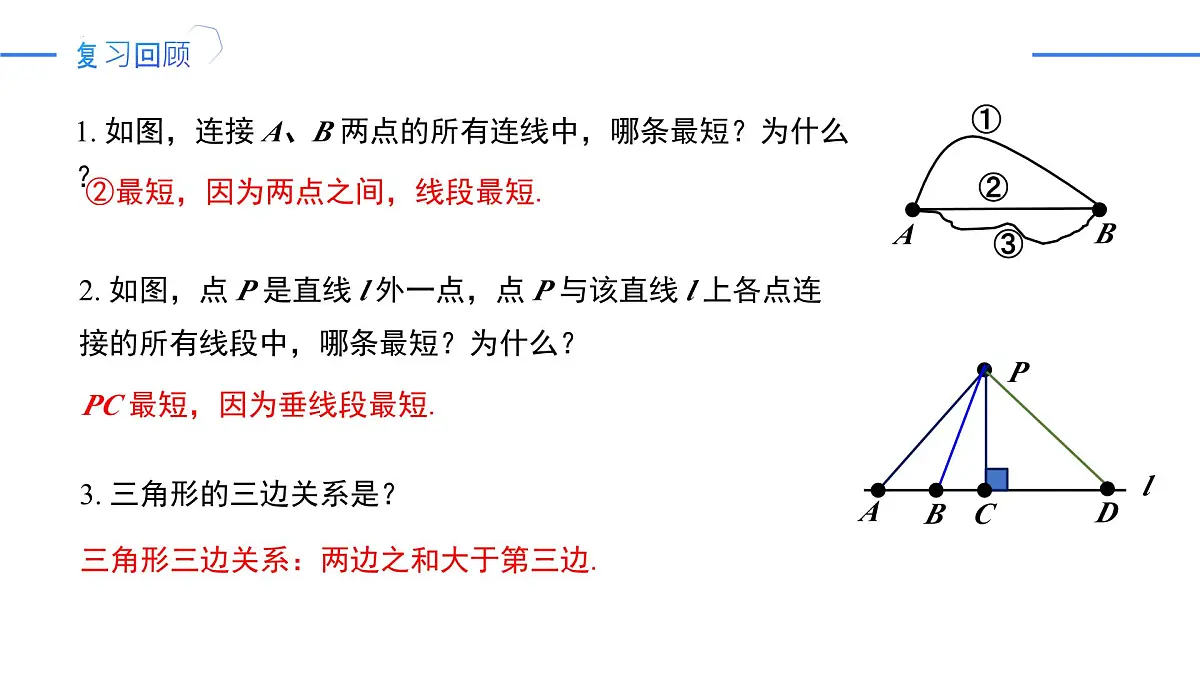 人教版数学八年级上册综合与实践-最短路径问题 课件第4页