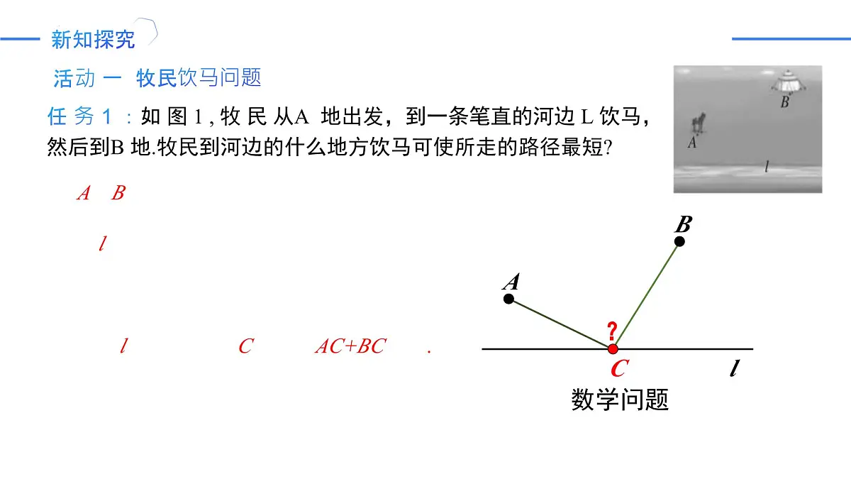 人教版数学八年级上册综合与实践-最短路径问题 课件第5页