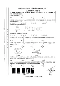 【9数一模】2025年安徽省合肥市包河区中考一模数学试卷（含答案）