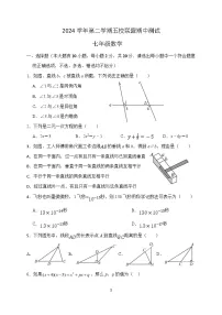 浙江省绍兴市新昌县五校联盟2024-2025学年七年级下学期4月期中考试数学试卷(含答案)