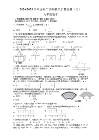 【9数三模】2025年安徽合肥包河区九年级中考数学模拟试卷