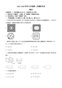 安徽省芜湖市第二十九中学2025年九年级中考一模数学试卷