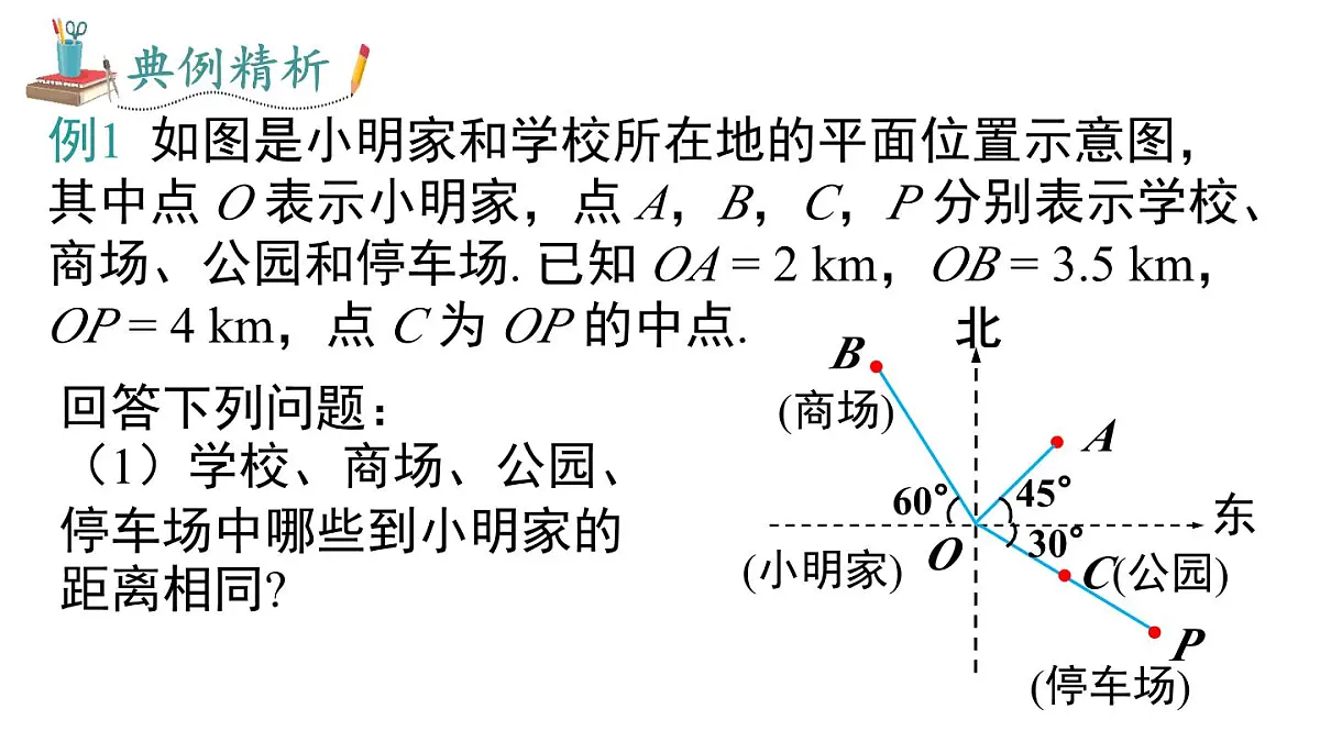 11.1 第3课时 利用方位角和距离表示地理位置(课件)2025-2026学年沪科版八年级数学上册第8页