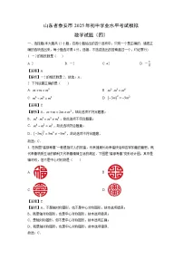 山东省泰安市2025年初中学业水平考试模拟（四）数学试卷（解析版）